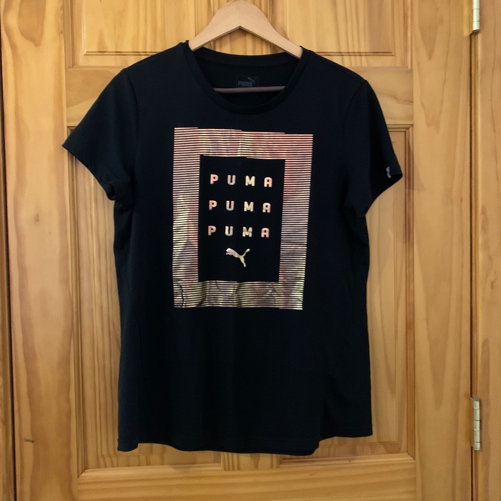 Puma T-shirt black and gold